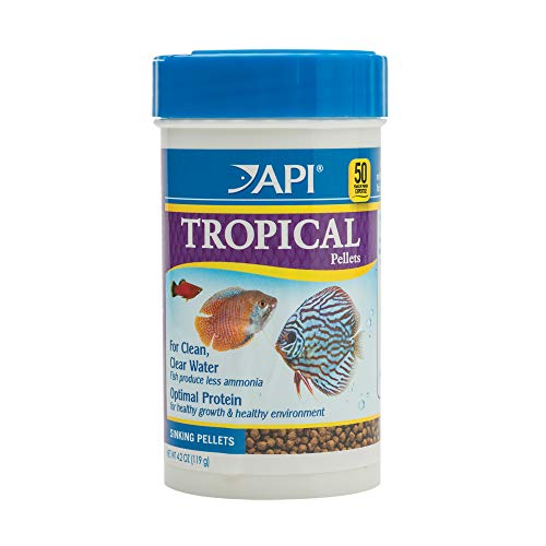 API PELLETE TROPICALI Pelete de scufundare Alimente pentru pești Recipient de 4,2 uncii, mediu (823B)